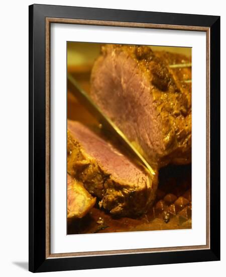 Roast Beef Being Carved, Buenos Aires, Argentina-Per Karlsson-Framed Photographic Print