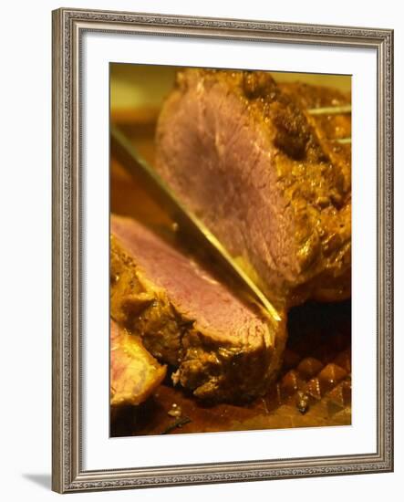 Roast Beef Being Carved, Buenos Aires, Argentina-Per Karlsson-Framed Photographic Print