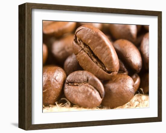 Roasted Coffe Beans Macro Texture-PH.OK-Framed Photographic Print