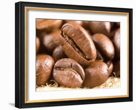 Roasted Coffe Beans Macro Texture-PH.OK-Framed Photographic Print