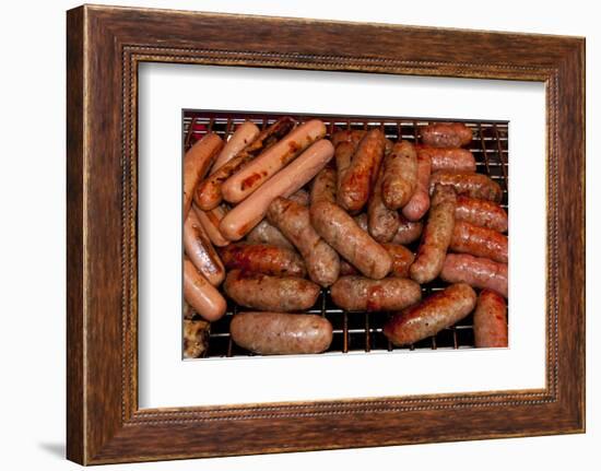 Roasted Hot Dogs and Sausages, Cuisine-Nico Tondini-Framed Photographic Print