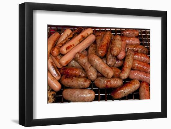 Roasted Hot Dogs and Sausages, Cuisine-Nico Tondini-Framed Photographic Print