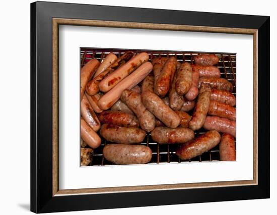 Roasted Hot Dogs and Sausages, Cuisine-Nico Tondini-Framed Photographic Print