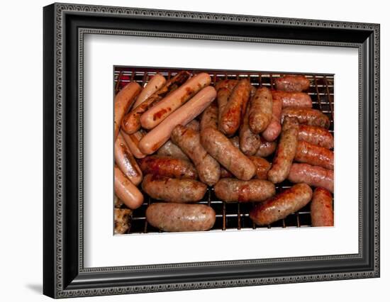 Roasted Hot Dogs and Sausages, Cuisine-Nico Tondini-Framed Photographic Print