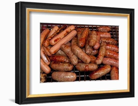 Roasted Hot Dogs and Sausages, Cuisine-Nico Tondini-Framed Photographic Print