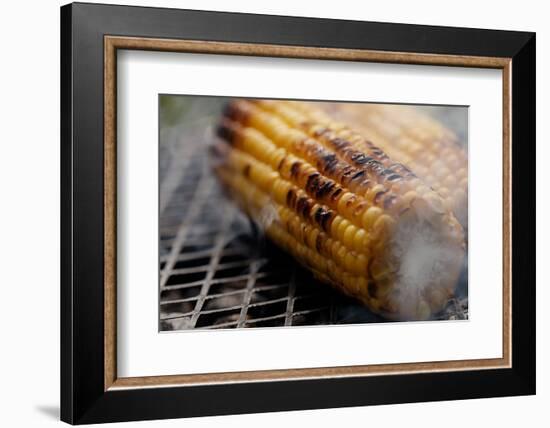 Roasted Sweet Corns on the Bbq Grill-lenka-Framed Photographic Print