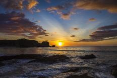 Fishing Boat and Sunset Off Playa Guiones Surf Beach-Rob Francis-Photographic Print