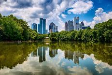 Skyline of Downtown Atlanta, Georgia from Piedmont Park-Rob Hainer-Framed Photographic Print