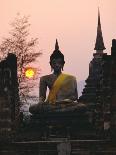 Seated Buddha Statue, Wat Mahathat, Sukhothai, Thailand-Rob Mcleod-Framed Photographic Print