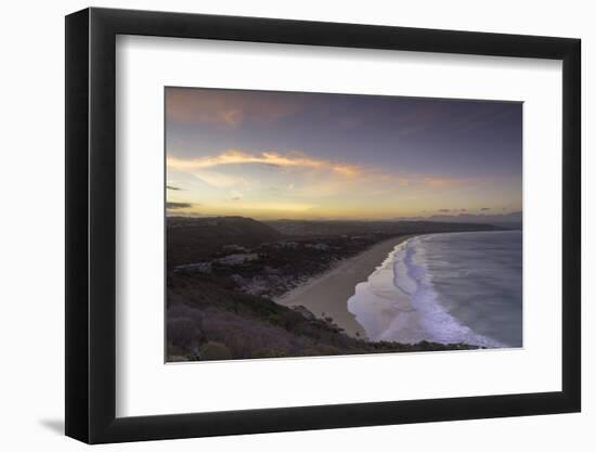 Robberg Nature Reserve and Plettenberg Bay at sunset, Western Cape, South Africa, Africa-Ian Trower-Framed Photographic Print