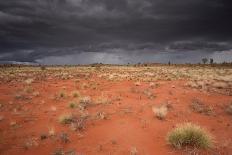 Storm Clouds Over Desert-Robbie Shone-Framed Premier Image Canvas