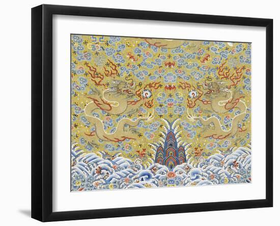 Robe dragon impériale  non coupée à douze symboles-null-Framed Giclee Print