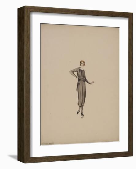 Robe satin noir La Cosse-Madeleine Vionnet-Framed Giclee Print