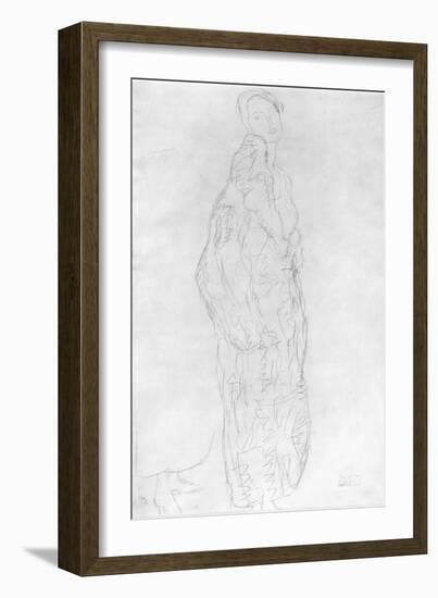 Robed Standing Lady, c.1916-Gustav Klimt-Framed Giclee Print