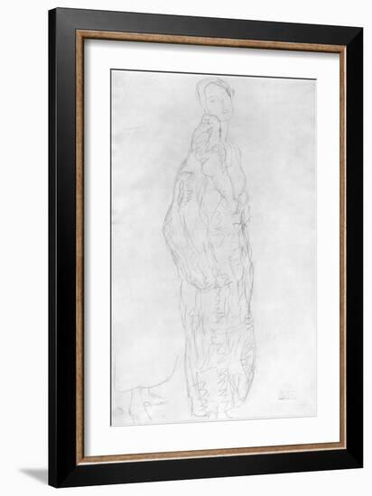 Robed Standing Lady, c.1916-Gustav Klimt-Framed Giclee Print