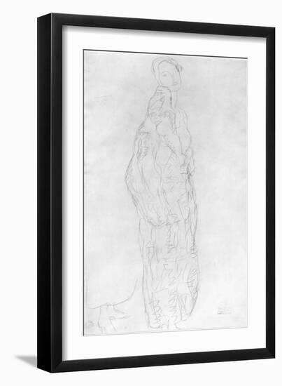 Robed Standing Lady, c.1916-Gustav Klimt-Framed Giclee Print