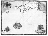Map No.3 Showing the route of the Armada fleet, engraved by Augustine Ryther, 1588-Robert Adams-Giclee Print