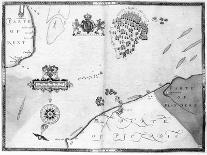 Map No.8 showing the route of the Armada fleet, engraved by Augustine Ryther, 1588-Robert Adams-Framed Premier Image Canvas