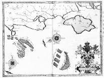 Map No.7 showing the route of the Armada fleet, engraved by Augustine Ryther, 1588-Robert Adams-Giclee Print