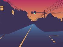Street at Sunset-Robert Adrian Hillman-Art Print