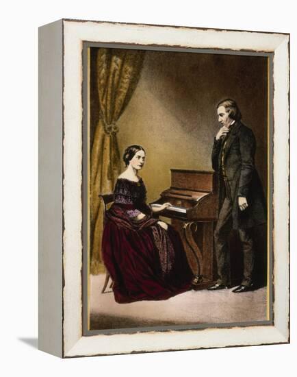 Robert and Clara Schumann, C.1850-null-Framed Premier Image Canvas