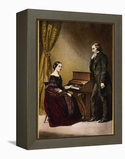 Robert and Clara Schumann, C.1850-null-Framed Premier Image Canvas