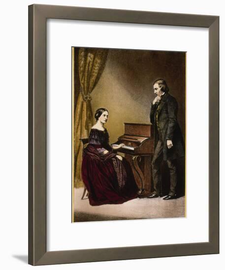 Robert and Clara Schumann, C.1850-null-Framed Giclee Print