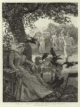 Unwelcome Visitors, Crows at a Tennis Party in India-Robert Barnes-Giclee Print