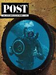 "Sealab Diver," Saturday Evening Post Cover, September 5, 1964-Robert Barth-Framed Premier Image Canvas