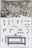 Interior of a Printing Works and Plan of a Press, Plate from "Encyclopedia" by Denis Diderot-Robert Benard-Giclee Print