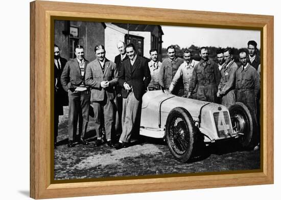 Robert Benoist with a Cigarette, Leaning Against a Delage 15-S8, 1927-null-Framed Premier Image Canvas