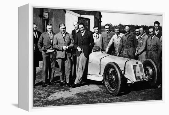 Robert Benoist with a Cigarette, Leaning Against a Delage 15-S8, 1927-null-Framed Premier Image Canvas