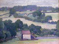 Morning, the South Downs-Robert Bevan-Mounted Giclee Print