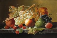 Fruit on a Marble Ledge-Robert Blum-Giclee Print