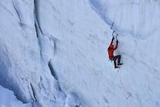 Ice Climbing in the Bernes Oberland, Swiss Alps-Robert Boesch-Framed Premier Image Canvas