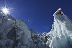 Ice Climbing in the Bernese Oberland, Swiss Alps-Robert Boesch-Mounted Photographic Print