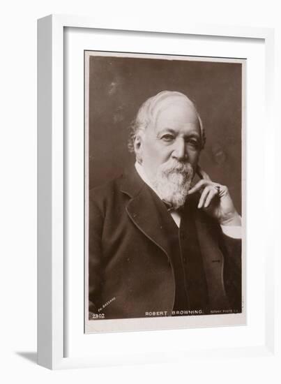 Robert Browning (1812-1889), English Poet and Playwright-null-Framed Photographic Print