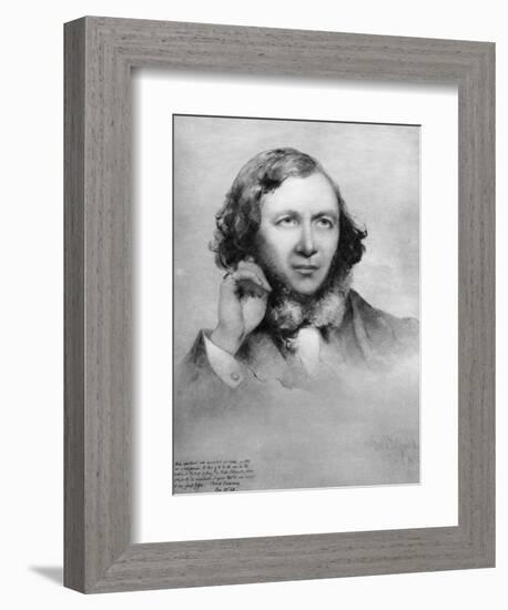 Robert Browning, British Poet, 1859-Field Talfourd-Framed Giclee Print