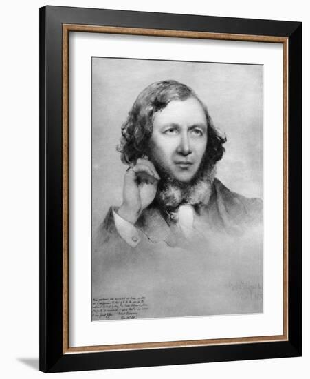 Robert Browning, British Poet, 1859-Field Talfourd-Framed Premium Giclee Print