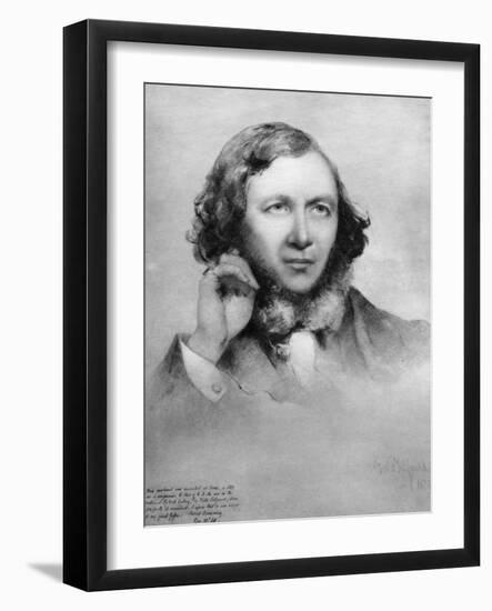 Robert Browning, British Poet, 1859-Field Talfourd-Framed Premium Giclee Print