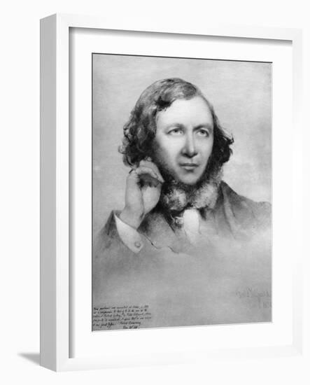 Robert Browning, British Poet, 1859-Field Talfourd-Framed Premium Giclee Print