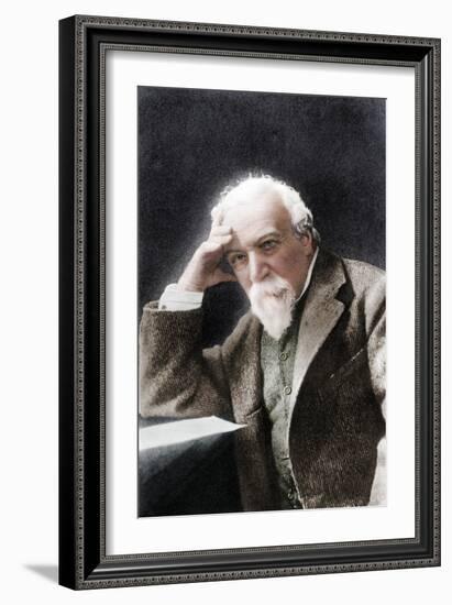 Robert Browning, English poet and playwright, late 19th century-W H Grove-Framed Giclee Print