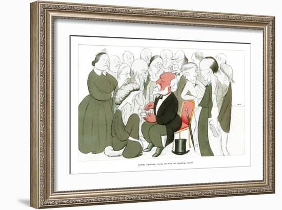 Robert Browning, Taking Tea with the Browning Society, 1904-Max Beerbohm-Framed Giclee Print