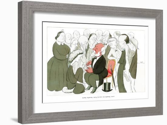 Robert Browning, Taking Tea with the Browning Society, 1904-Max Beerbohm-Framed Giclee Print