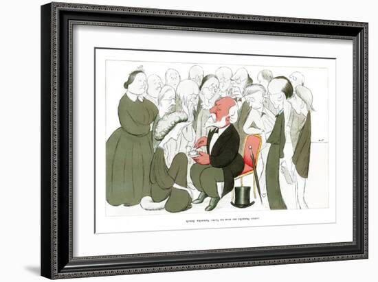 Robert Browning, Taking Tea with the Browning Society, 1904-Max Beerbohm-Framed Giclee Print