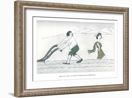 Robert Burns, Having Set His Hand to the Plough, Looks Back at Highland Mary, 1904-Max Beerbohm-Framed Giclee Print