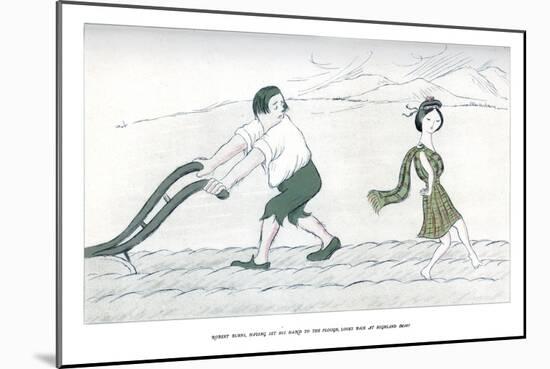 Robert Burns, Having Set His Hand to the Plough, Looks Back at Highland Mary, 1904-Max Beerbohm-Mounted Giclee Print