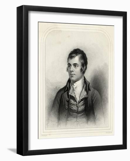 Robert Burns Scottish National Poet Portrait-Alexander Nasmyth-Framed Art Print