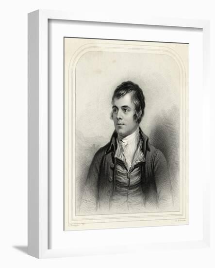 Robert Burns Scottish National Poet Portrait-Alexander Nasmyth-Framed Art Print