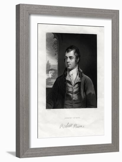 Robert Burns, Scottish Poet, 19th Century-W Holl-Framed Giclee Print